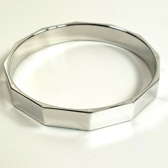 Monet Jewelry - Vintage Monet Classic Bangle Silver Tone 7 1/2"